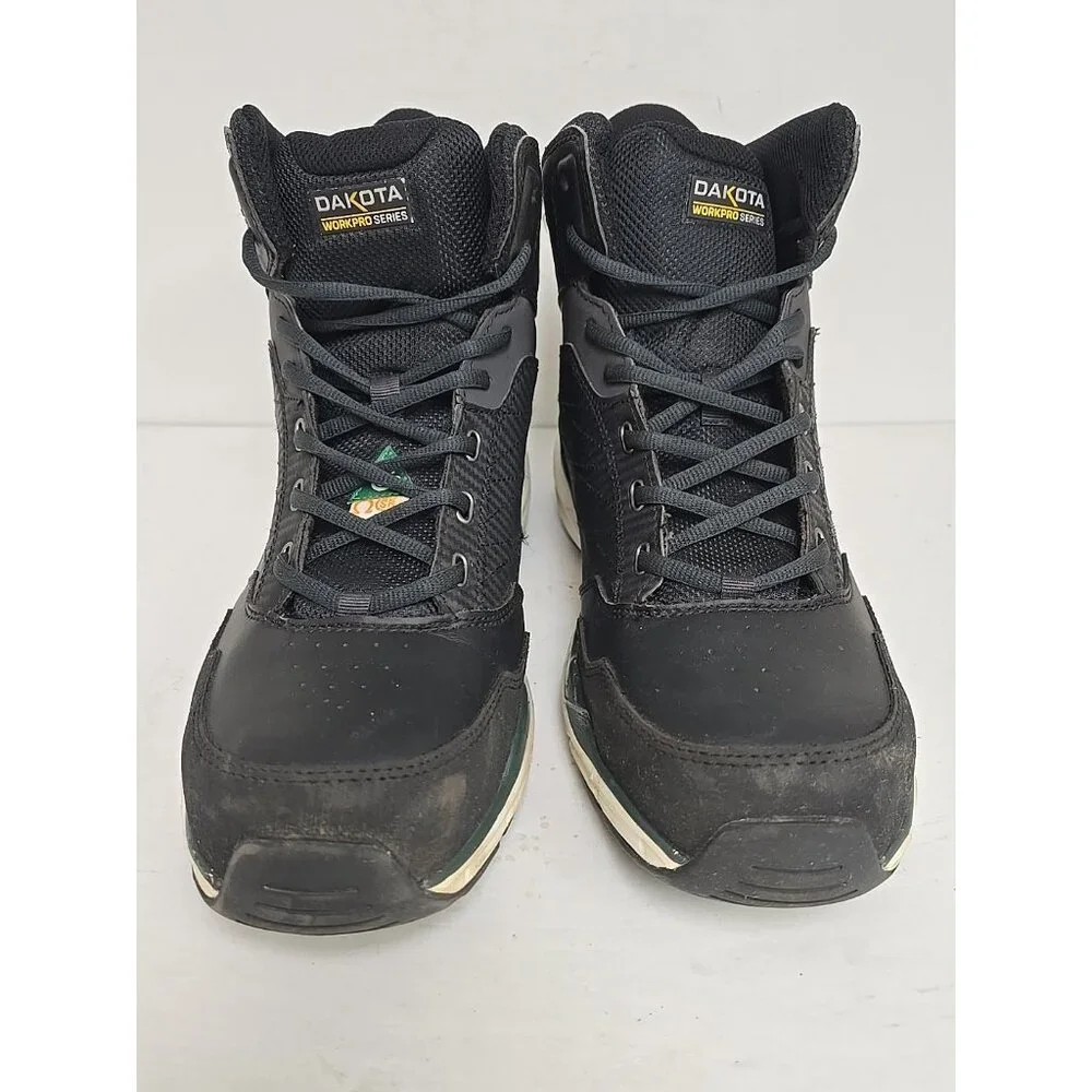 Dakota Men's 3617 Mid-Cut Quad Lite Steel Toe Steel Plate Shoes Black Size 11M
